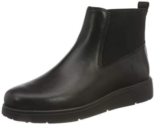 Geox D ARLARA G, Barco Chelsea Mujer, Negro, 40 EU