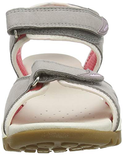 Geox D Borealis A, Sandalia con Pulsera para Mujer, Gris (Lt Grey C1010), 37 EU