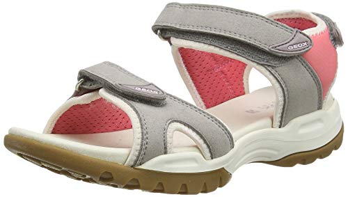 Geox D Borealis A, Sandalia con Pulsera para Mujer, Gris (Lt Grey C1010), 37 EU