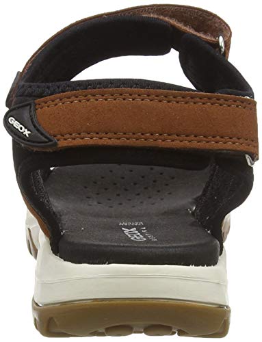 Geox D Borealis A, Sandalia con Pulsera para Mujer, Marrón (Brown/Black C0202), 35 EU