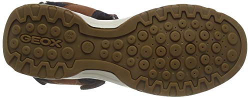 Geox D Borealis A, Sandalia con Pulsera para Mujer, Marrón (Brown/Black C0202), 35 EU
