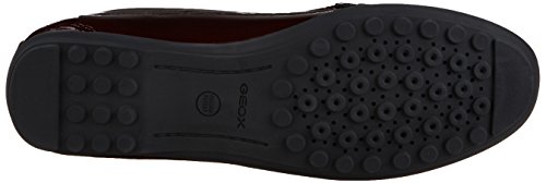 Geox D Elidia B, Mocasines Mujer, Rojo (Dk Burgundy), 36 EU