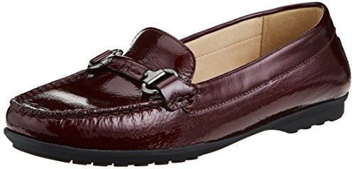 Geox D Elidia B, Mocasines Mujer, Rojo (Dk Burgundy), 36 EU