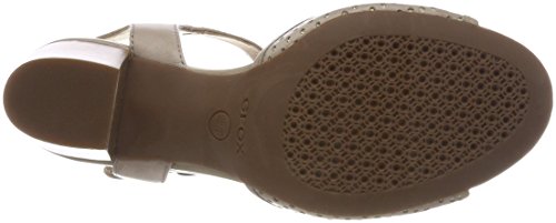 Geox D Eudora F, Sandalia con Pulsera Mujer, Beige (Sand), 39 EU