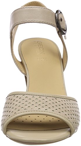 Geox D Eudora F, Sandalia con Pulsera Mujer, Beige (Sand), 39 EU