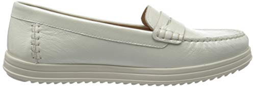 Geox D Genova Moc C, Mocasines Mujer, Blanco (White C1000), 38 EU