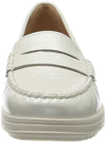 Geox D Genova Moc C, Mocasines Mujer, Blanco (White C1000), 38 EU