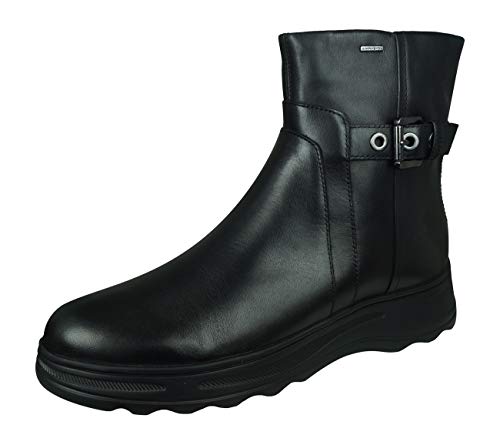 Geox D HOSMOS B ABX A, Botas Estilo Motero Mujer, Negro (Black C9999), 36 EU