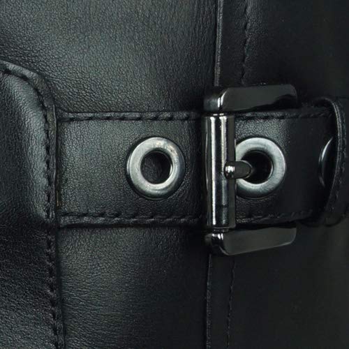 Geox D HOSMOS B ABX A, Botas Estilo Motero Mujer, Negro (Black C9999), 36 EU