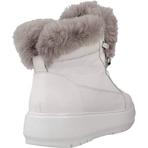 Geox D Kaula B ABX D, Snow Boot Mujer, Blanco (White/dk Grey C0672), 41 EU