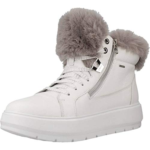 Geox D Kaula B ABX D, Snow Boot Mujer, Blanco (White/dk Grey C0672), 41 EU