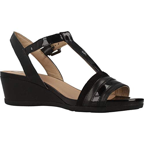 Geox D MARYKARMEN C, Sandalias con Punta Abierta Mujer, Black (Black C9999), 38 EU