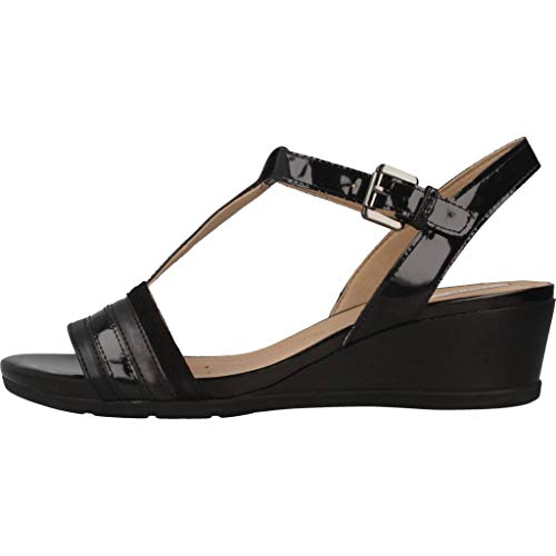 Geox D MARYKARMEN C, Sandalias con Punta Abierta Mujer, Black (Black C9999), 38 EU