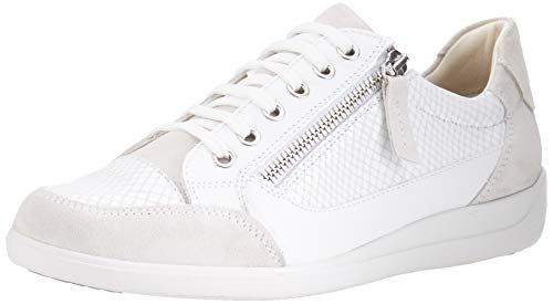 Geox D Myria A, Zapatillas Mujer, Blanco Apagado, 37 EU