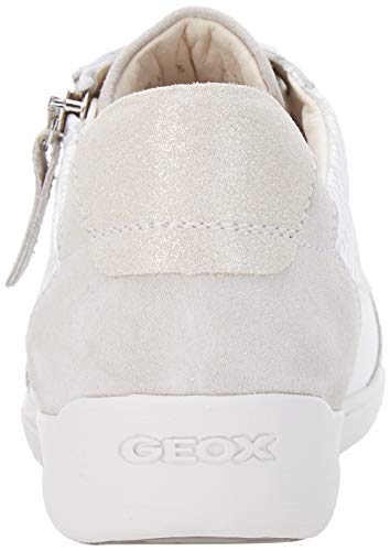 Geox D Myria A, Zapatillas Mujer, Blanco Apagado, 37 EU