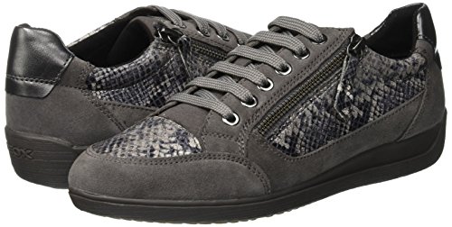Geox D Myria A, Zapatillas Mujer, (Dk Grey C9002), 38 EU