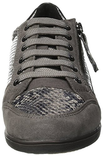 Geox D Myria A, Zapatillas Mujer, (Dk Grey C9002), 38 EU