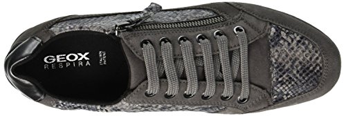 Geox D Myria A, Zapatillas Mujer, (Dk Grey C9002), 38 EU