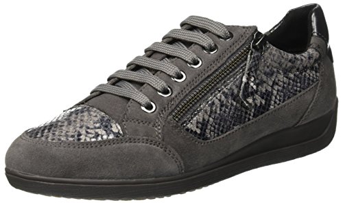 Geox D Myria A, Zapatillas Mujer, (Dk Grey C9002), 38 EU