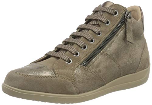 GEOX D MYRIA D DK BEIGE/BEIGE Women's Trainers Hi-Top Trainers size 36(EU)
