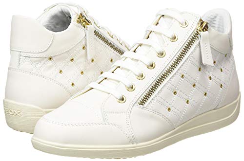 Geox D Myria G, Zapatillas Mujer, Blanco Crudo, 35 EU