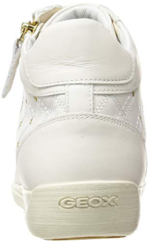 Geox D Myria G, Zapatillas Mujer, Blanco Crudo, 35 EU