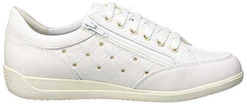 Geox D Myria H, Zapatillas Mujer, Blanco Crudo, 37 EU