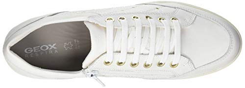 Geox D Myria H, Zapatillas Mujer, Blanco Crudo, 37 EU
