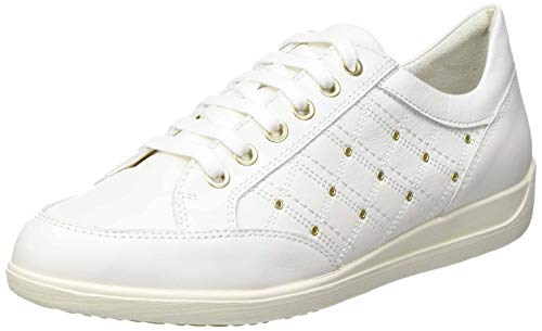 Geox D Myria H, Zapatillas Mujer, Blanco Crudo, 37 EU