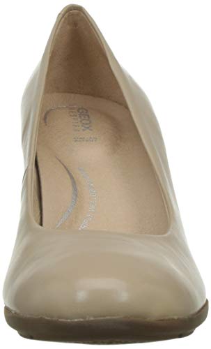 Geox D New ANNYA A, Zapatos de Tacón Mujer, Beige (Beige C5000), 38.5 EU