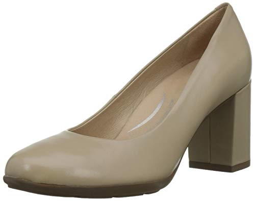 Geox D New ANNYA A, Zapatos de Tacón Mujer, Beige (Beige C5000), 38.5 EU