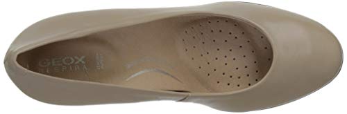 Geox D New ANNYA A, Zapatos de Tacón Mujer, Beige (Beige C5000), 38.5 EU