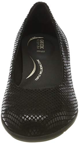 Geox D New ANNYA Mid A, Zapatos de Tacón Mujer, Negro (Black C9999), 39 EU