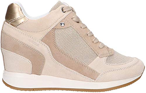 Geox D NYDAME A, Zapatillas Altas Mujer, Beige (Cream C5002), 37 EU