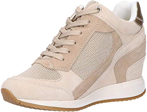 Geox D NYDAME A, Zapatillas Altas Mujer, Beige (Cream C5002), 37 EU