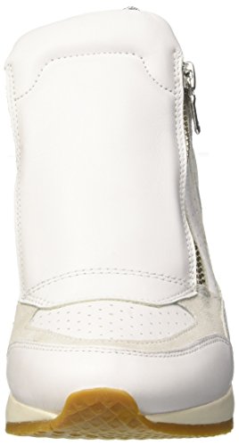 Geox D NYDAME A, Zapatillas Altas Mujer, Blanco (White/Off White), 36 EU