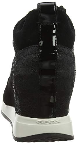 Geox D NYDAME C, Zapatillas Mujer, Negro (Black C9999), 39 EU