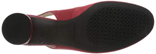 Geox D ORTENSIA Mid A, Zapatos de Talón Abierto Mujer, Rojo (Red C7000), 37 EU