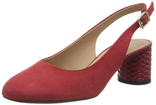 Geox D ORTENSIA Mid A, Zapatos de Talón Abierto Mujer, Rojo (Red C7000), 37 EU