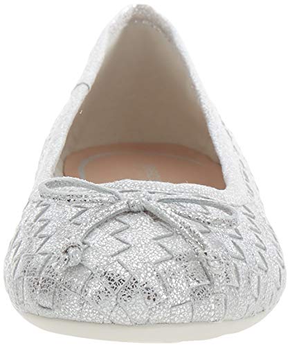 Geox D Palmaria A, Ballet Flat Mujer, Plata, 37.5 EU