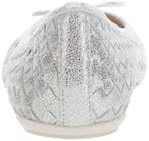 Geox D Palmaria A, Ballet Flat Mujer, Plata, 37.5 EU