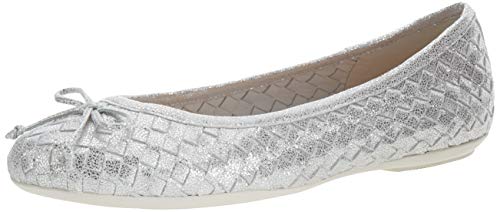Geox D Palmaria A, Ballet Flat Mujer, Plata, 37.5 EU