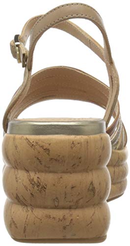 Geox D Primula Sandalo B, Sandalias con Plataforma Mujer, Marrón (LT Taupe/Cognac CH66N), 40 EU