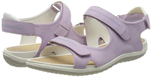 Geox D Sandal Vega A, Sandalia con Pulsera para Mujer, Morado (Lilac C8020), 35 EU