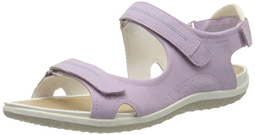 Geox D Sandal Vega A, Sandalia con Pulsera para Mujer, Morado (Lilac C8020), 35 EU