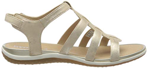 Geox D Sandal Vega A, Sandalias con Punta Abierta Mujer, Beige (Sand C5004), 41 EU
