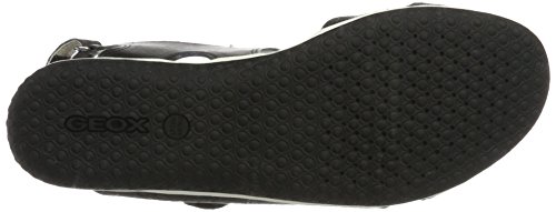 Geox D Sandal Vega A, Sandalias con Punta Abierta Mujer, Negro (Black), 39 EU