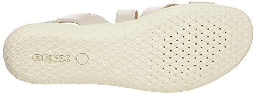 Geox D Sandal Vega E, Sandalias con Punta Abierta Mujer, Off White C1002, 36