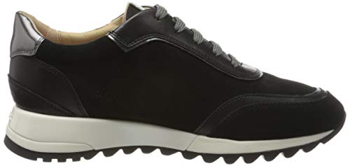 Geox D TABELYA A, Zapatillas Mujer, Negro (Black/Gun C9b1g), 38 EU