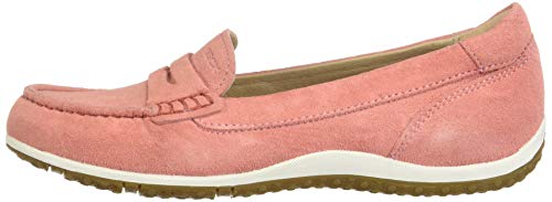 Geox D Vega Moc A, Mocasines Mujer, Rojo (Coral C7008), 39 EU